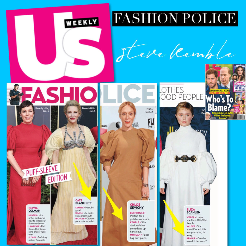 US Weekly Fashion Police with Steve Kemble, Olivia Colman, Cate Blanchett, Chloe Sevigny, Eliza Scanlen